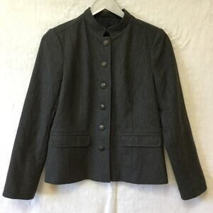 Banana Republic Gray Button-Up Military Jacket